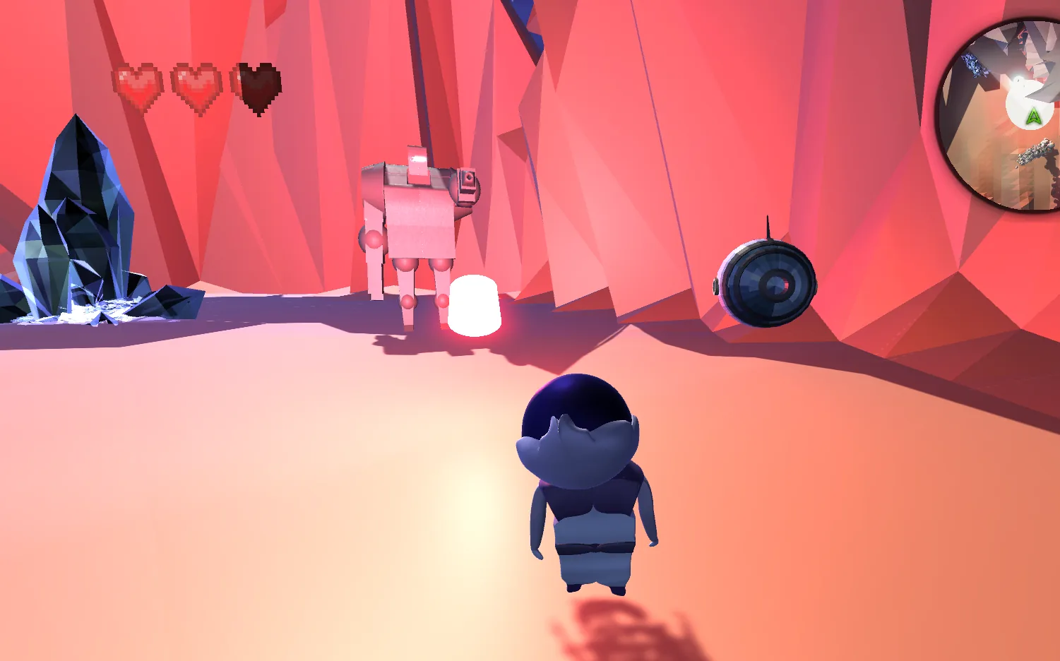 Scène de jeu en alerte : un robot-soldat tire sur Astro, l'écran vire au rouge