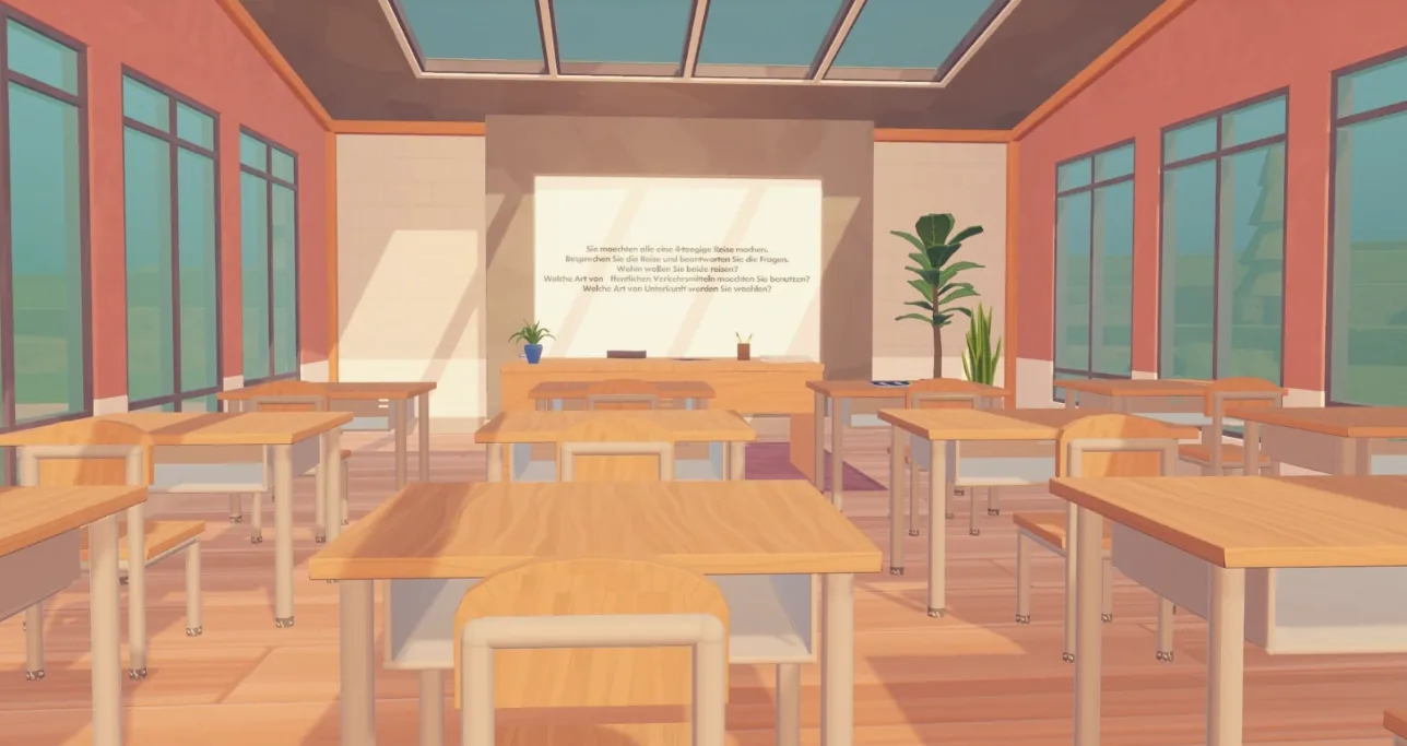 La classe au matin, vue frontale du tableau
